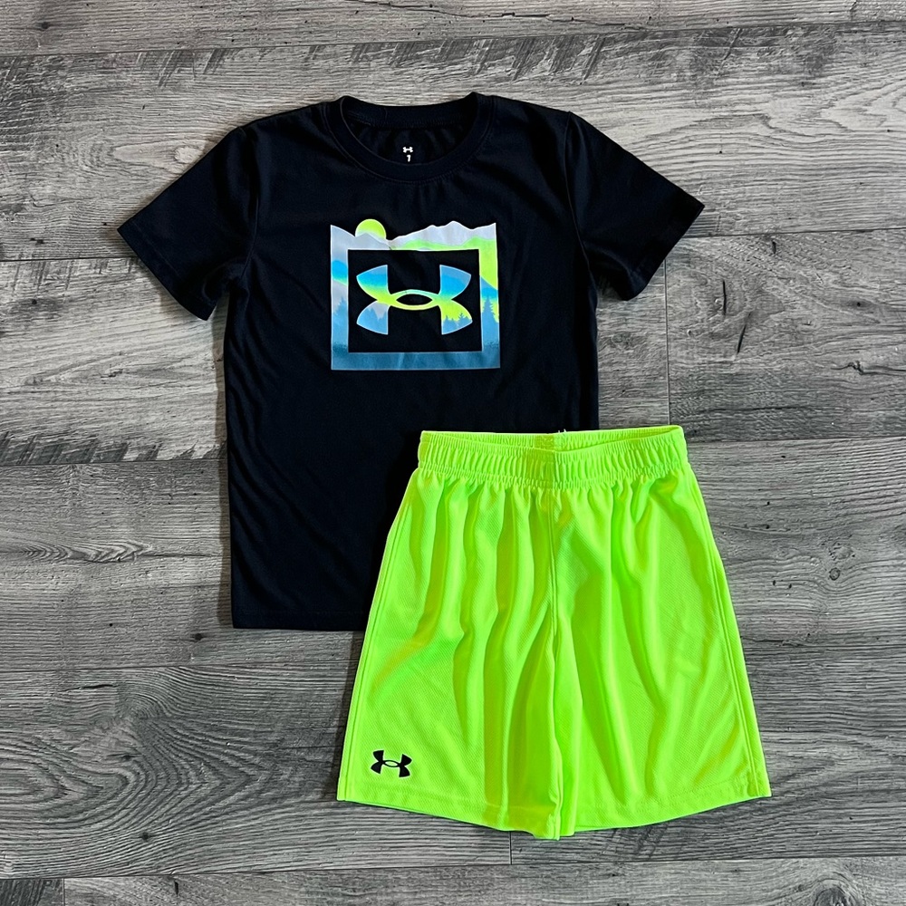Boys Under Armour T-Shirt and Shorts Set